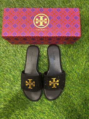 Tory Burch Glitter slides